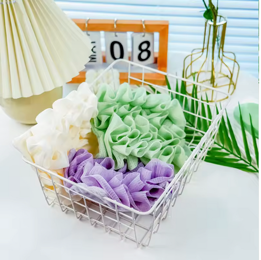 The Loofah Lock- drawstring loofah